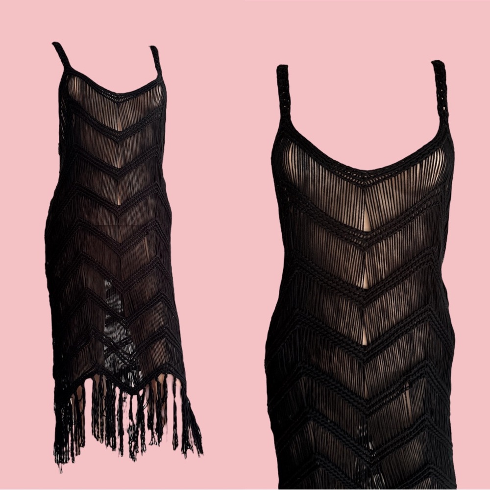 Black knit dress/cover up